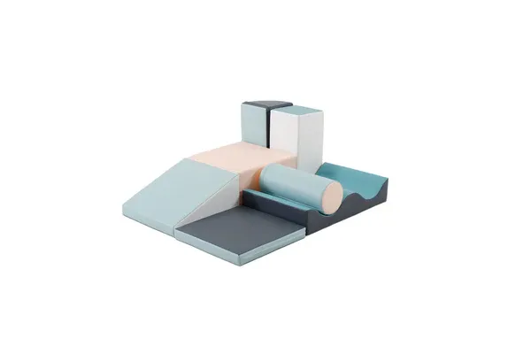 set pjenastih blokova soft play 7 - svijetlo pastelna boja-discoverer - slika 4