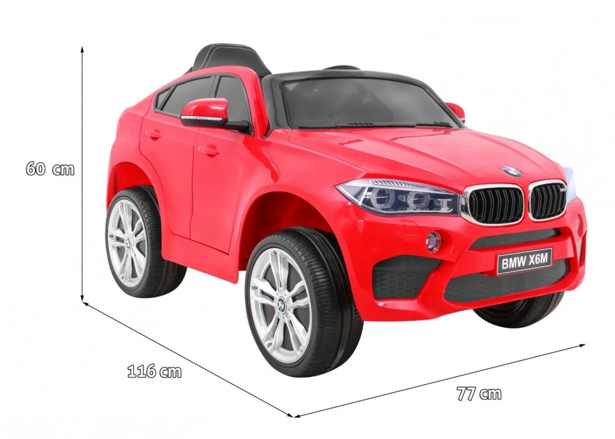 licencirani auto na akumulator bmw x6m - crveni - slika 2
