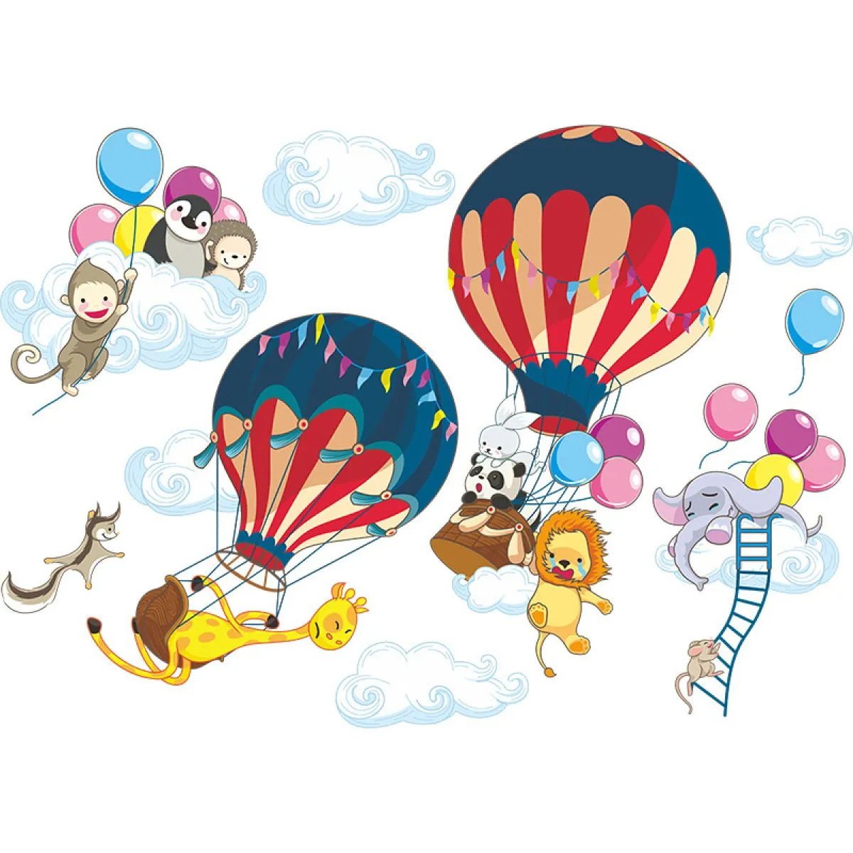 zidna naljepnica hot air balloon - slika 5
