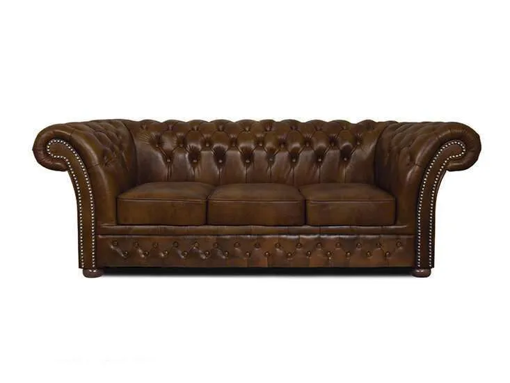 Chesterfield Trosjed Winfield Basic Luxe Leather | 3-sjedišta - Ježdovec, Zagreb
