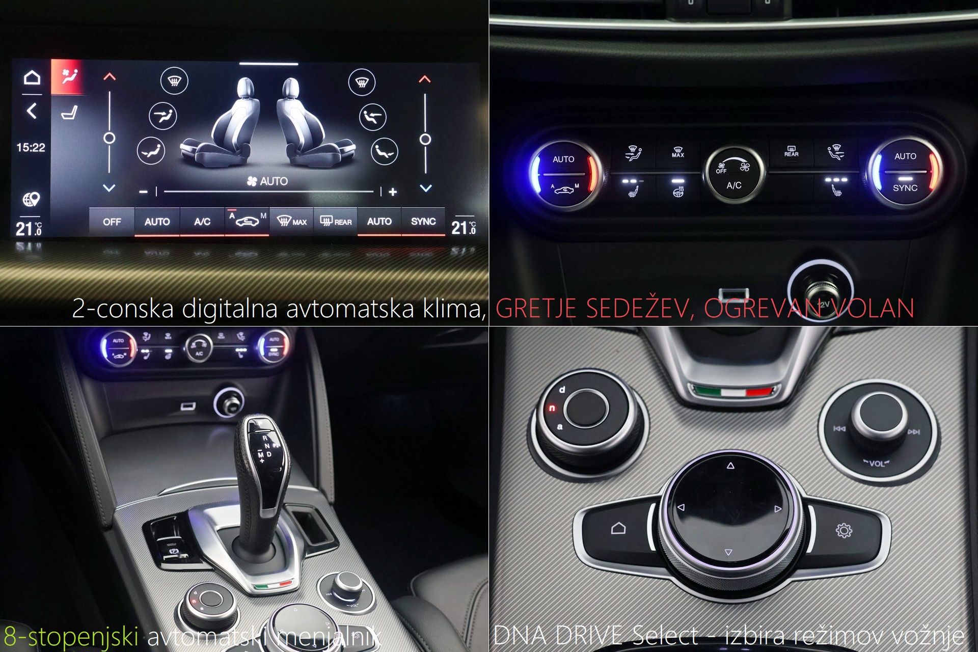 alfa romeo stelvio veloce 2.2 multijet q4 at8 210km matrix cockpit - slika 15