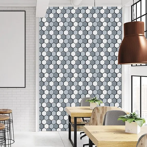 3d zidna panel naljepnica - heksagon - slika 2