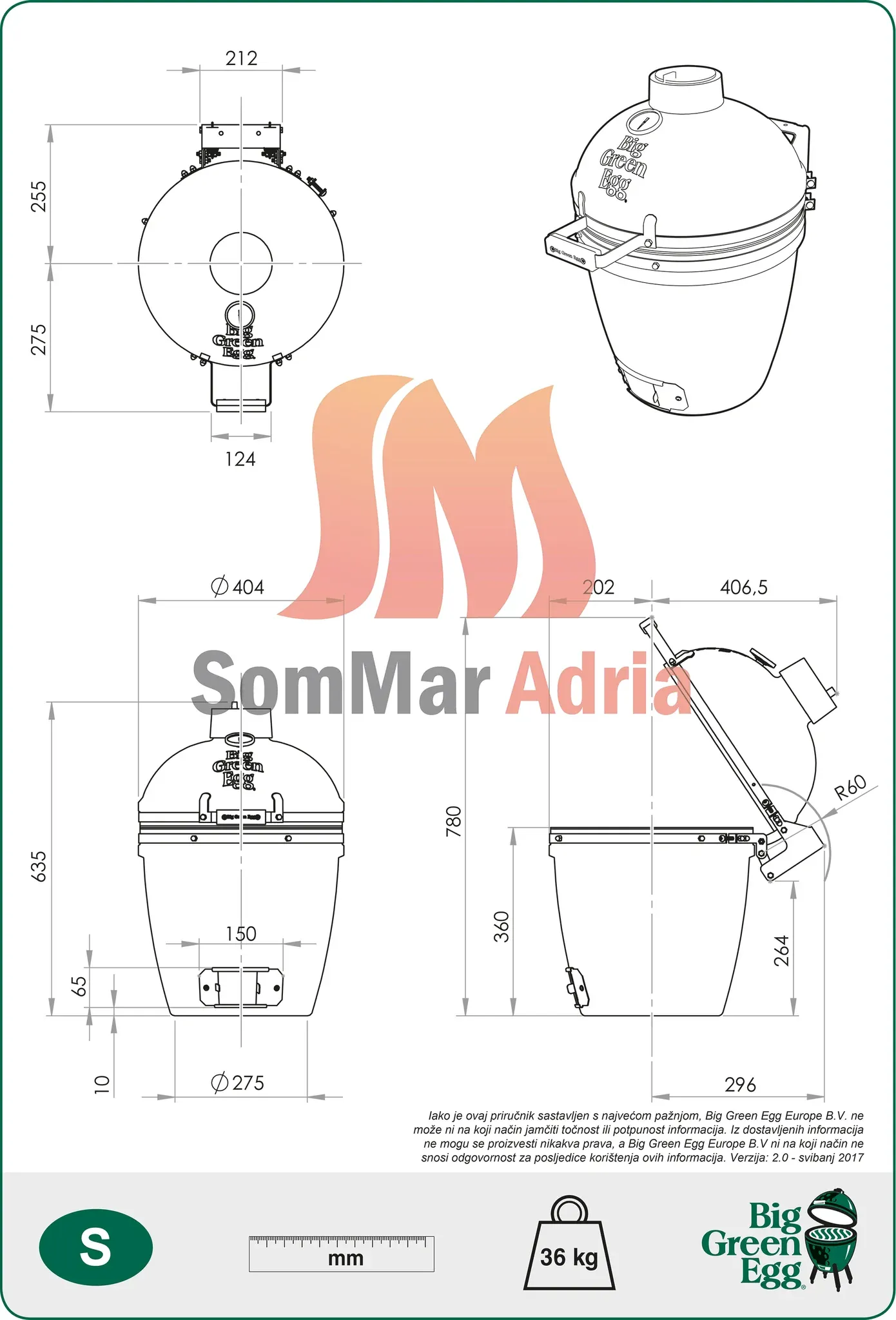 big green egg small (orginal kamado roštilj) - slika 5