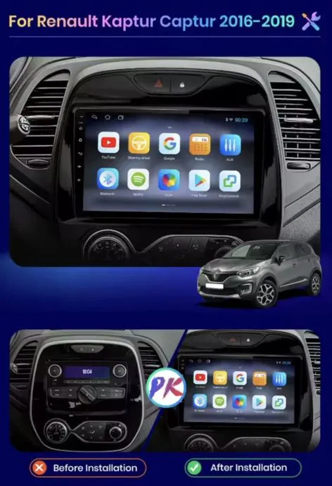 renault kaptur original multimedija 2din radio android carplay gps kam - slika 4