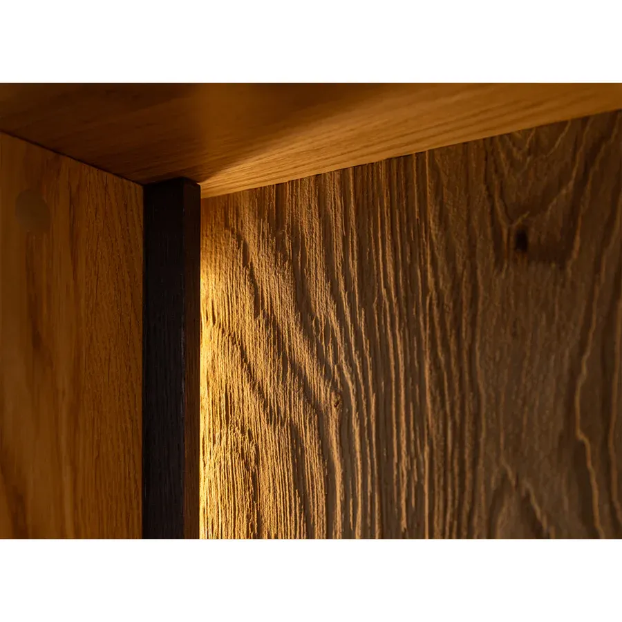 vitrina collodi 85x140cm, materijal: masivno drvo hrast - slika 14