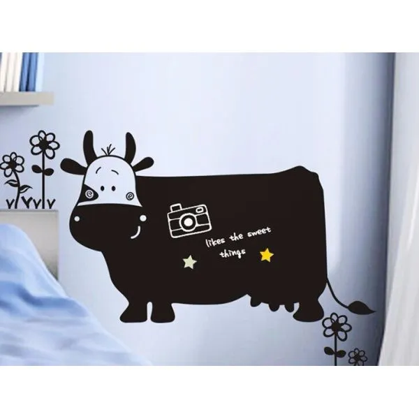 crna naljepnica za pisanje kredom cow 130x60cm - slika 2