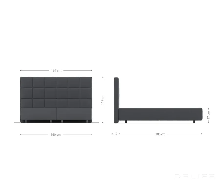 box spring okvir dream-fine, kvadratni prošiv - mikrofibra - slika 4