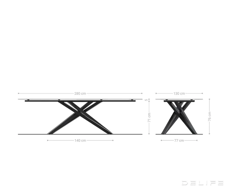 outdoor stol edge oval 280x130cm, materijal: keramika emperador extra - slika 7