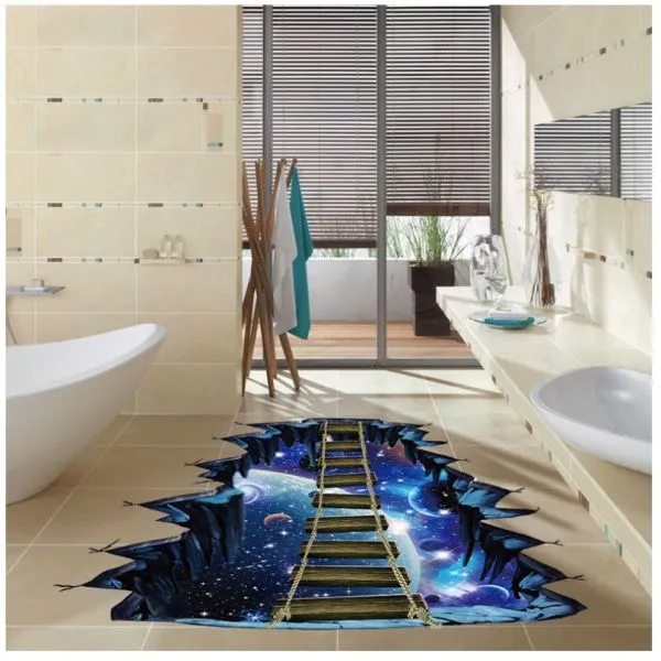 3d wall sticker space bridge dimenzije 90x60 cm - slika 2