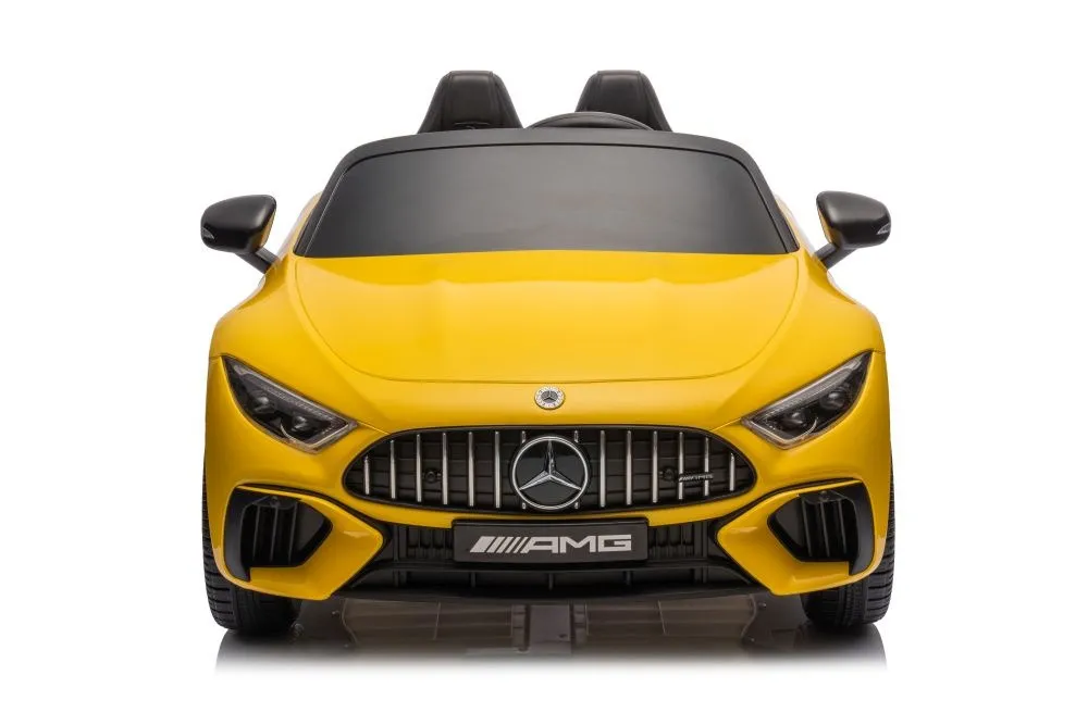 licencirani auto na akumulator mercedes amg sl63 - žuti/lakirani - slika 2