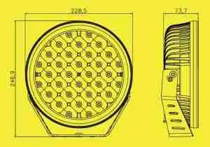 skyled coma 9x 9″ potpuno led svjetlo za vožnju (160 w, 12500 lm) - slika 2