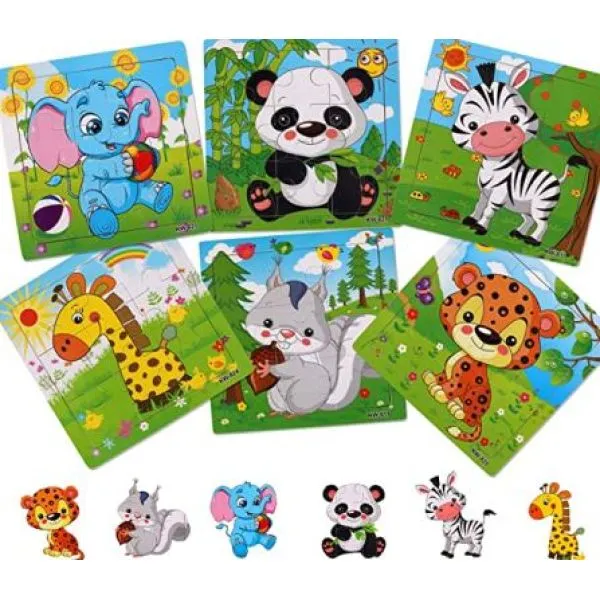 paket 5x drvene puzzle za djecu mix modela - slika 7