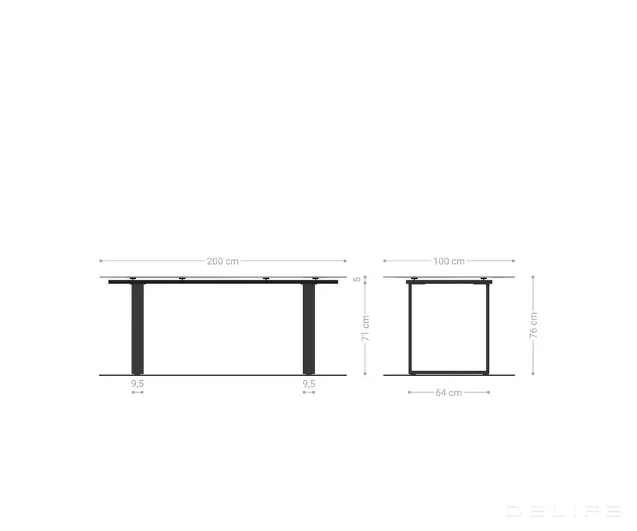 blagovaonski stol edge 200x100,materijal:keramika laminam statuarietto - slika 7