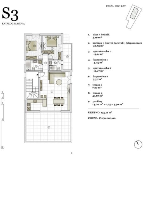 vodice, 2-soban stan na 1. katu manje zgrade (prodaja) - slika 4