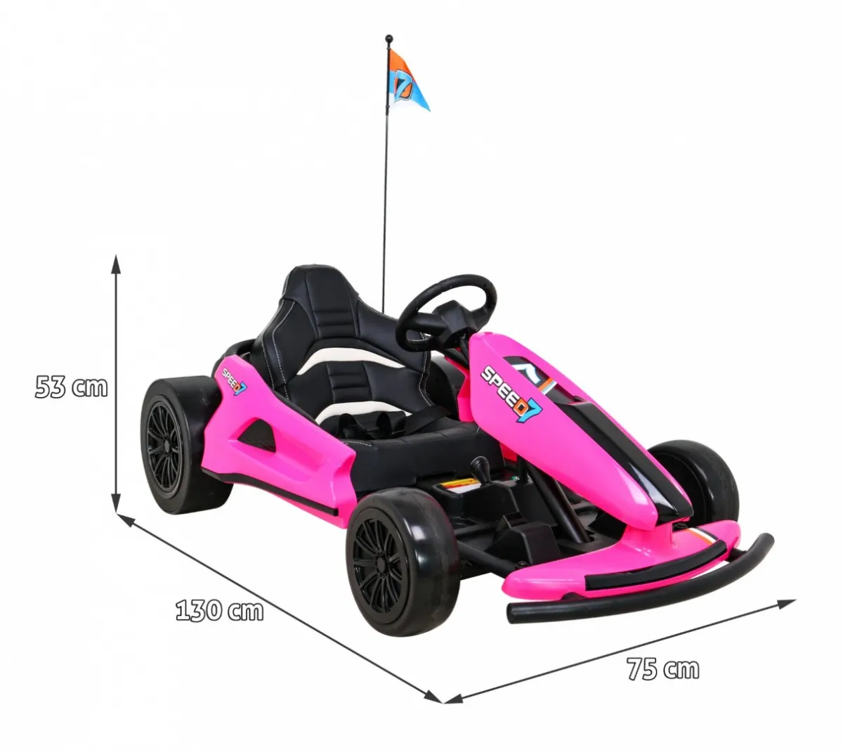 go-kart na akumulator speed 7 drift king - rozi - slika 2