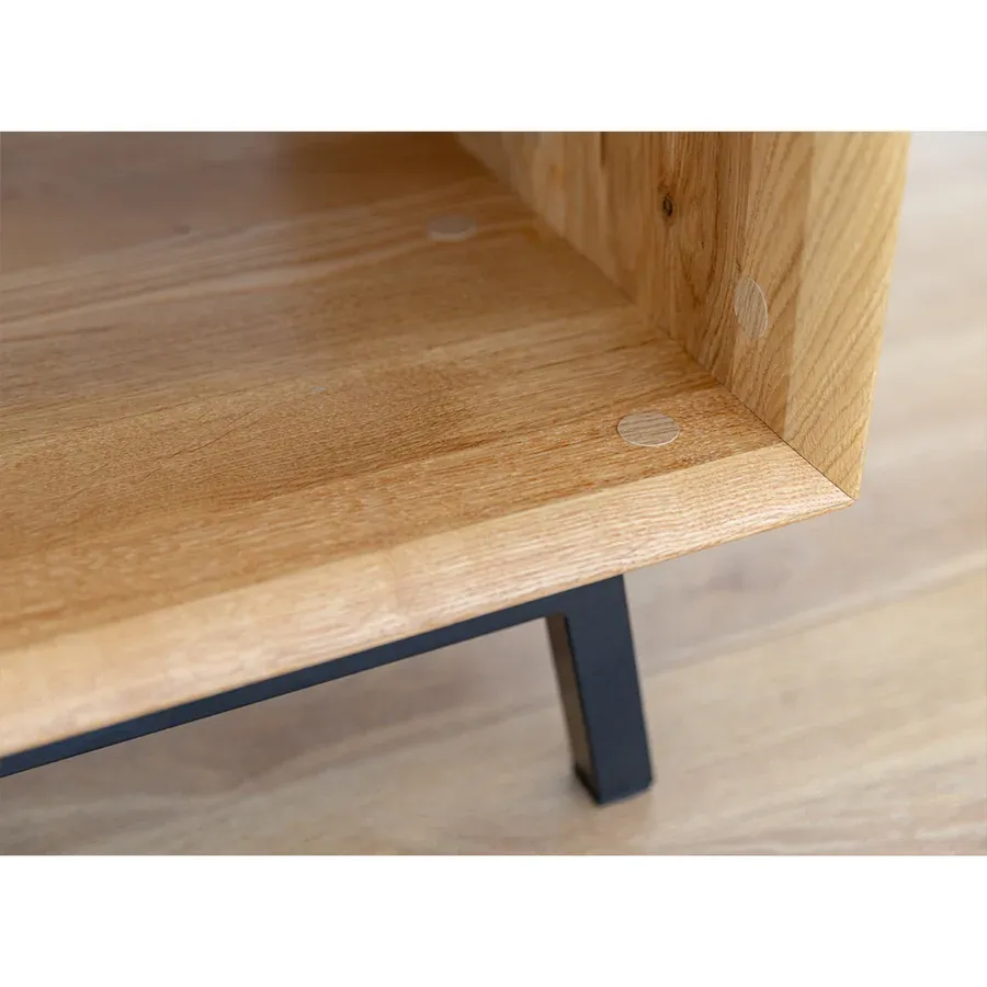 klub stolić modern loft 100,50x60cm, materijal: masivno drvo hrast - slika 2