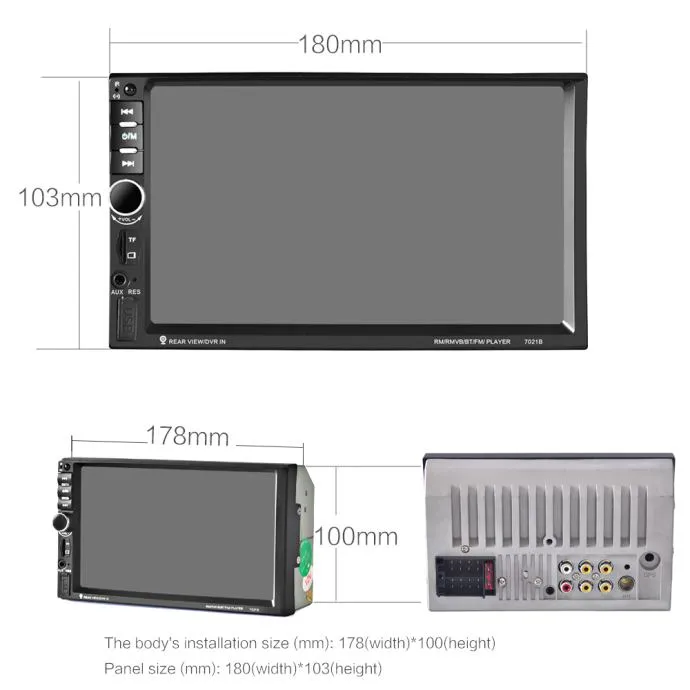 autoradio 2din aux mp3 usb sd bluetooth - slika 3