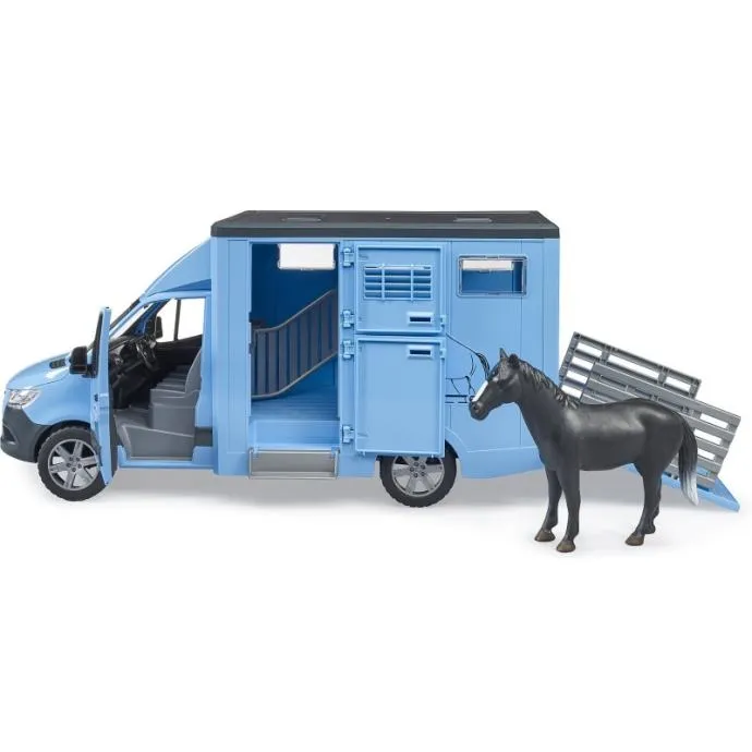 bruder mb sprinter transporter životinja sa 1 konjem - slika 4