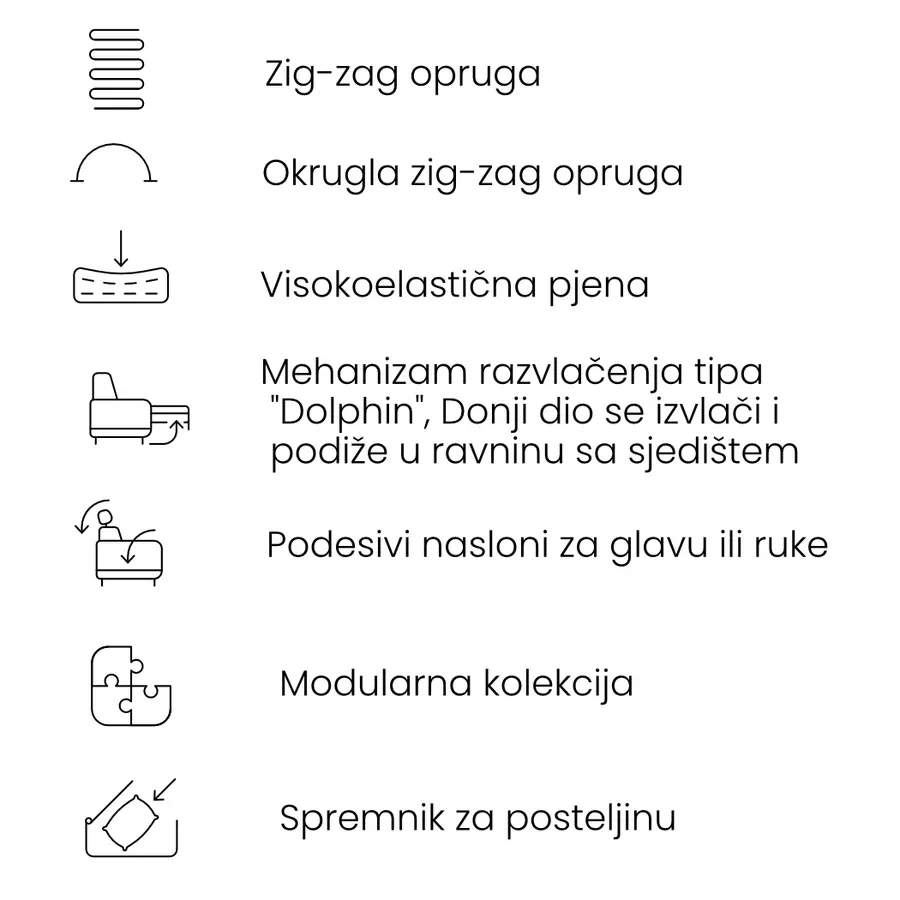 kutna garnitura bolzano 276x175cm, materijal: mogućnost izbora - slika 5
