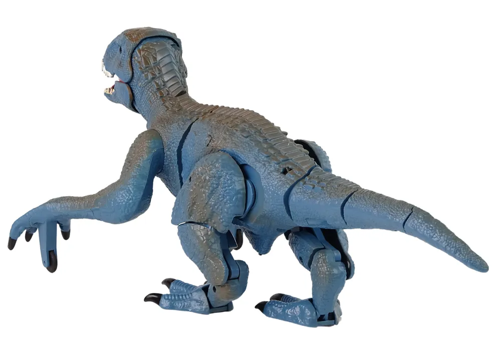 remote-controlled dinosaur velociraptor sound roaring blue - slika 3