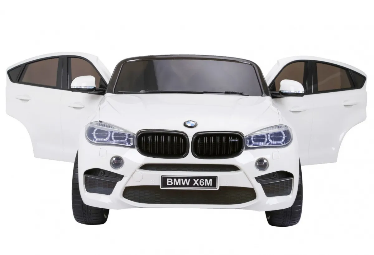 licencirani auto na akumulator bmw x6m xxl - dvosjed - bijeli - slika 14