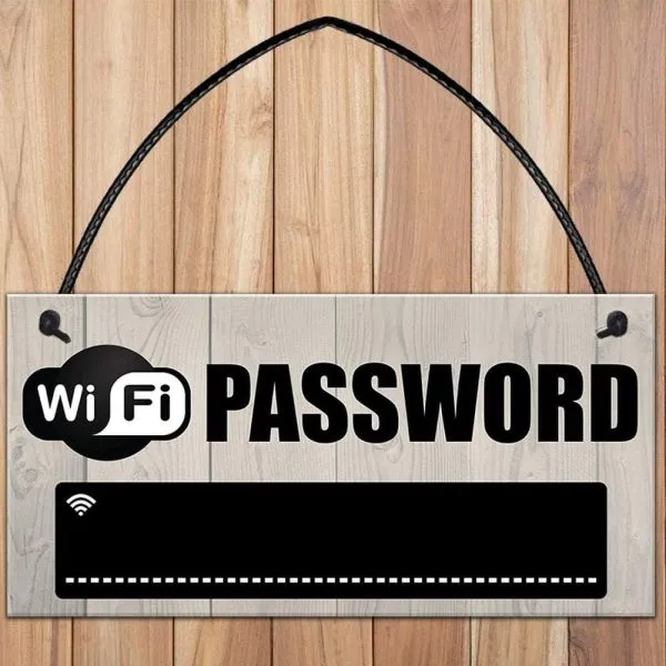 drveni viseći znak za wifi lozinku - slika 5