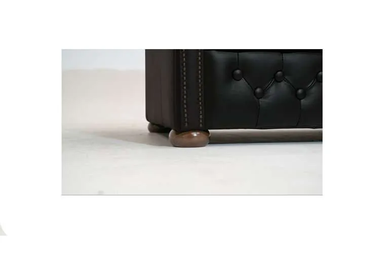 chesterfield fotelja first class leather | 1-sjedište | matt black - slika 3