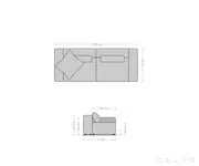 modularna sofa freestyle 280x110cm, materijal: mikrofibra - slika 6