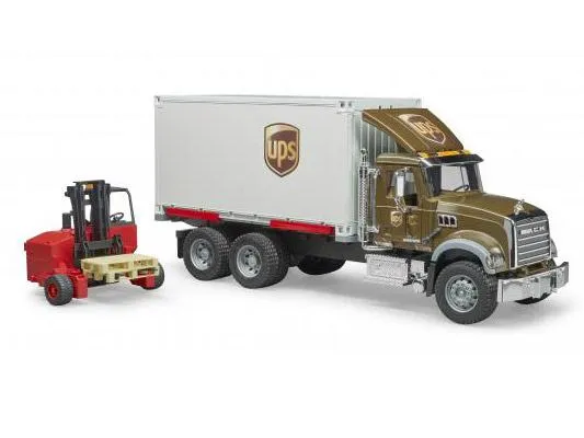bruder mack ups logistički kamion sa viličarom - slika 5