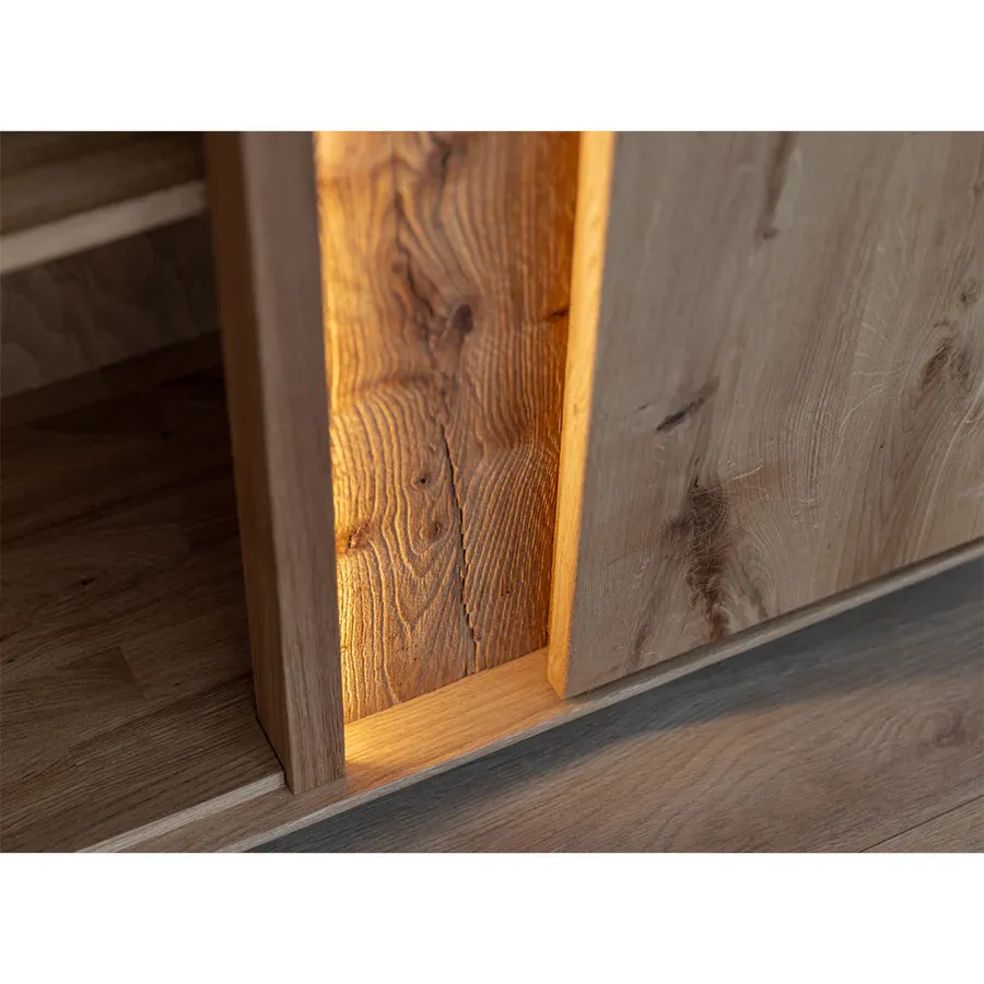 vitrina collodi 85x140cm, materijal: masivno drvo hrast - slika 3