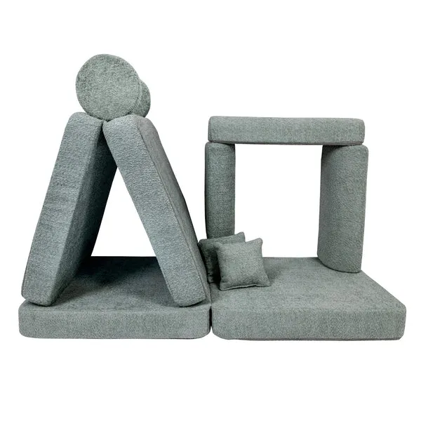 velika modularna sofa za djecu - premium mint - slika 5