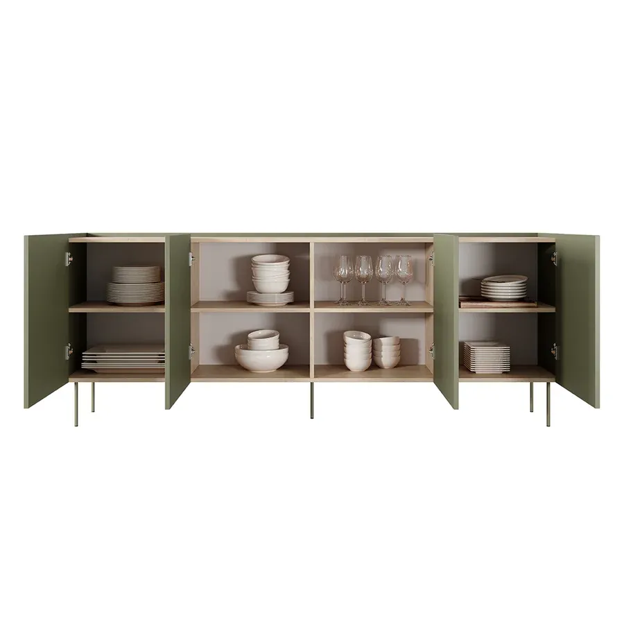 komoda desin 220cm, 4 vrata, materijal: mdf - slika 3