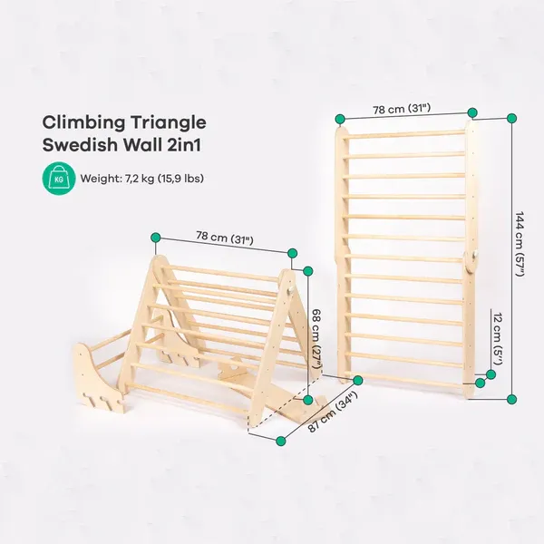 Pikler Triangle Climber s dodatkom za švedski zid - Zagreb