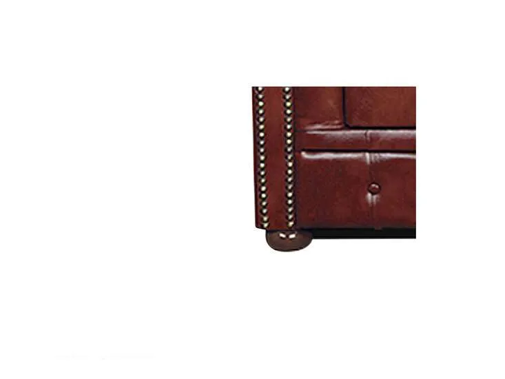 chesterfield fotelja winfield basic leather | 1-sjedište | cloudy red - slika 3