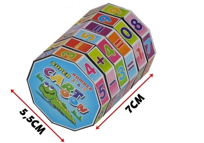 edukativni drveni matematički valjak - šareni - slika 4