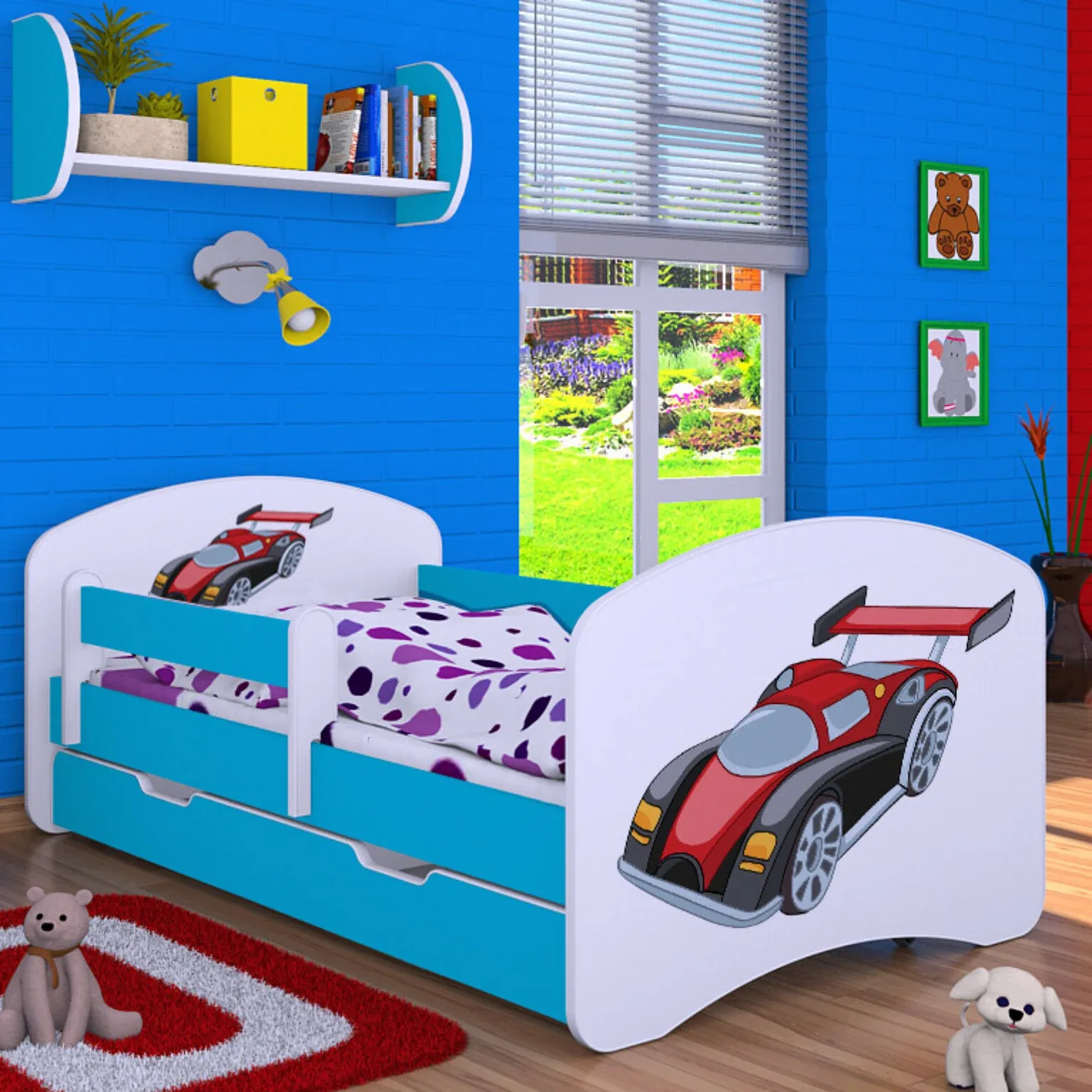 drveni dječji krevet happy formula s ladicom – 140×70 - slika 3