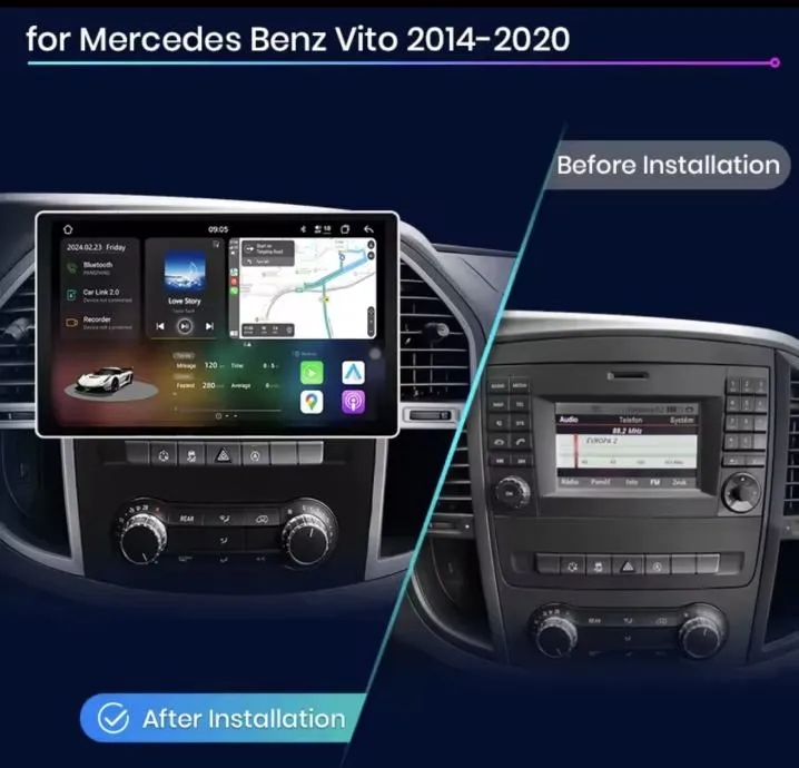 mercedes vito 3 w447 2014-2021 original android navigacija kamera wifi - slika 15