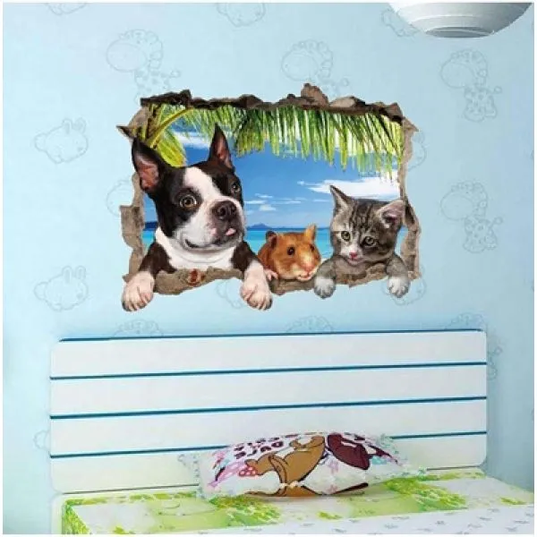 zidna naljepnica 3d - pet friends - slika 4