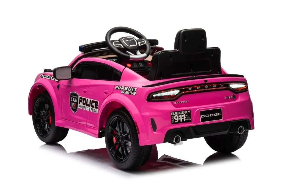 licencirani policijski auto na akumulator dodge charger - rozi - slika 4