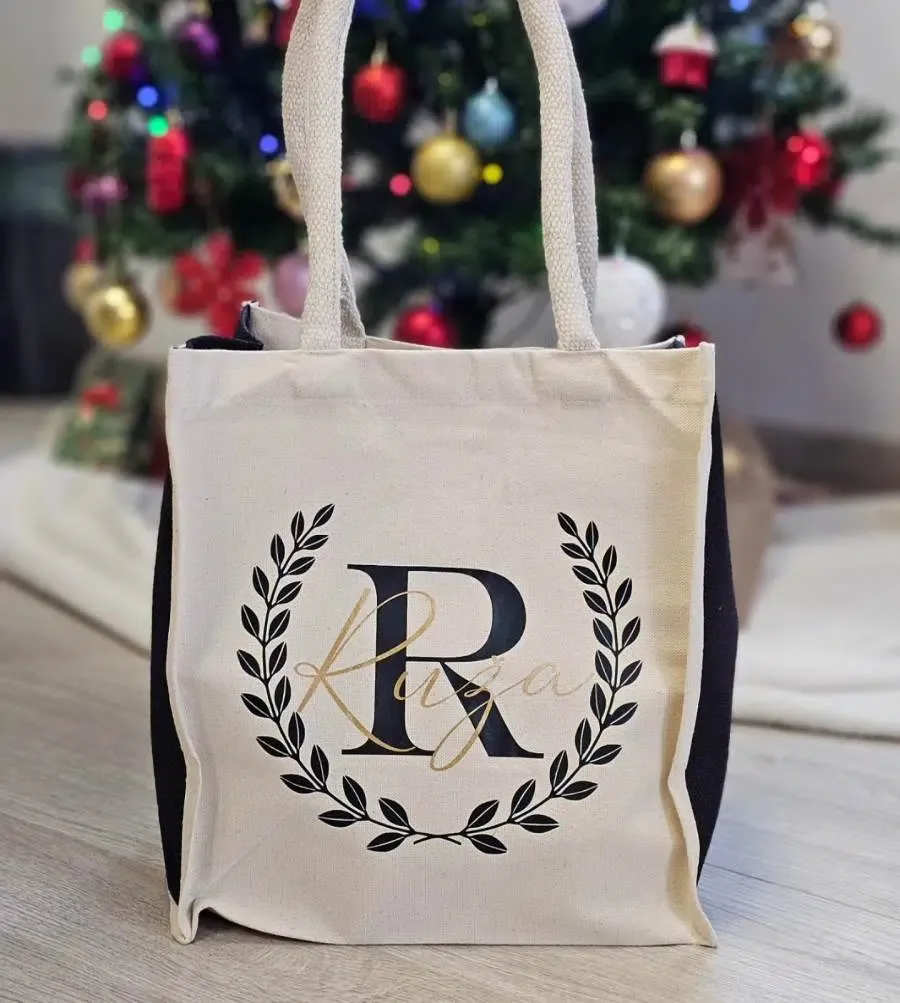 torba juta s crnim rubom - slika 2