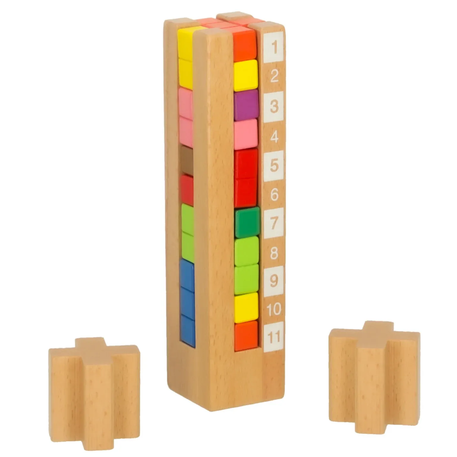 edukativne drvene montessori kocke šarene - slika 3