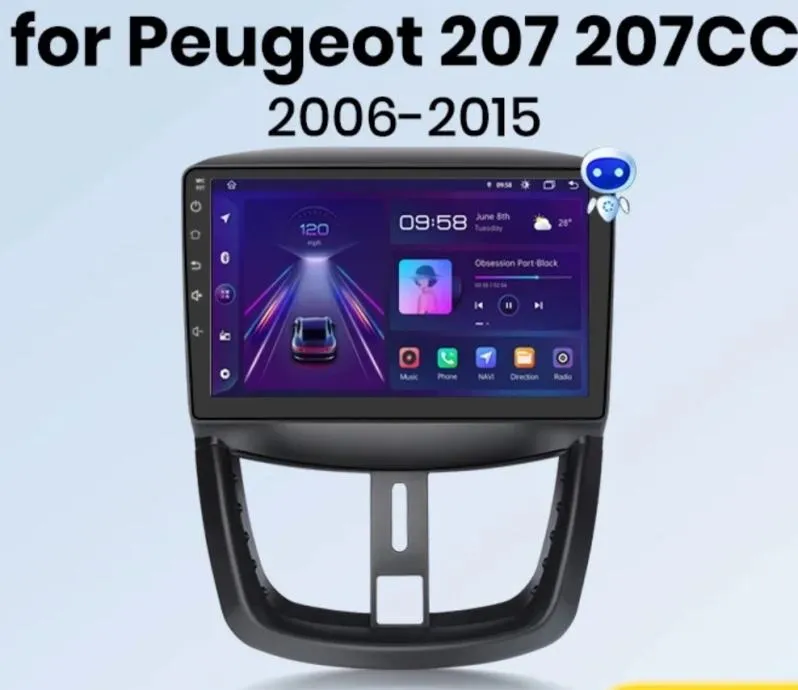 peugeot 207 2006-2015 original multimedija radio wifi parking kamera - slika 3
