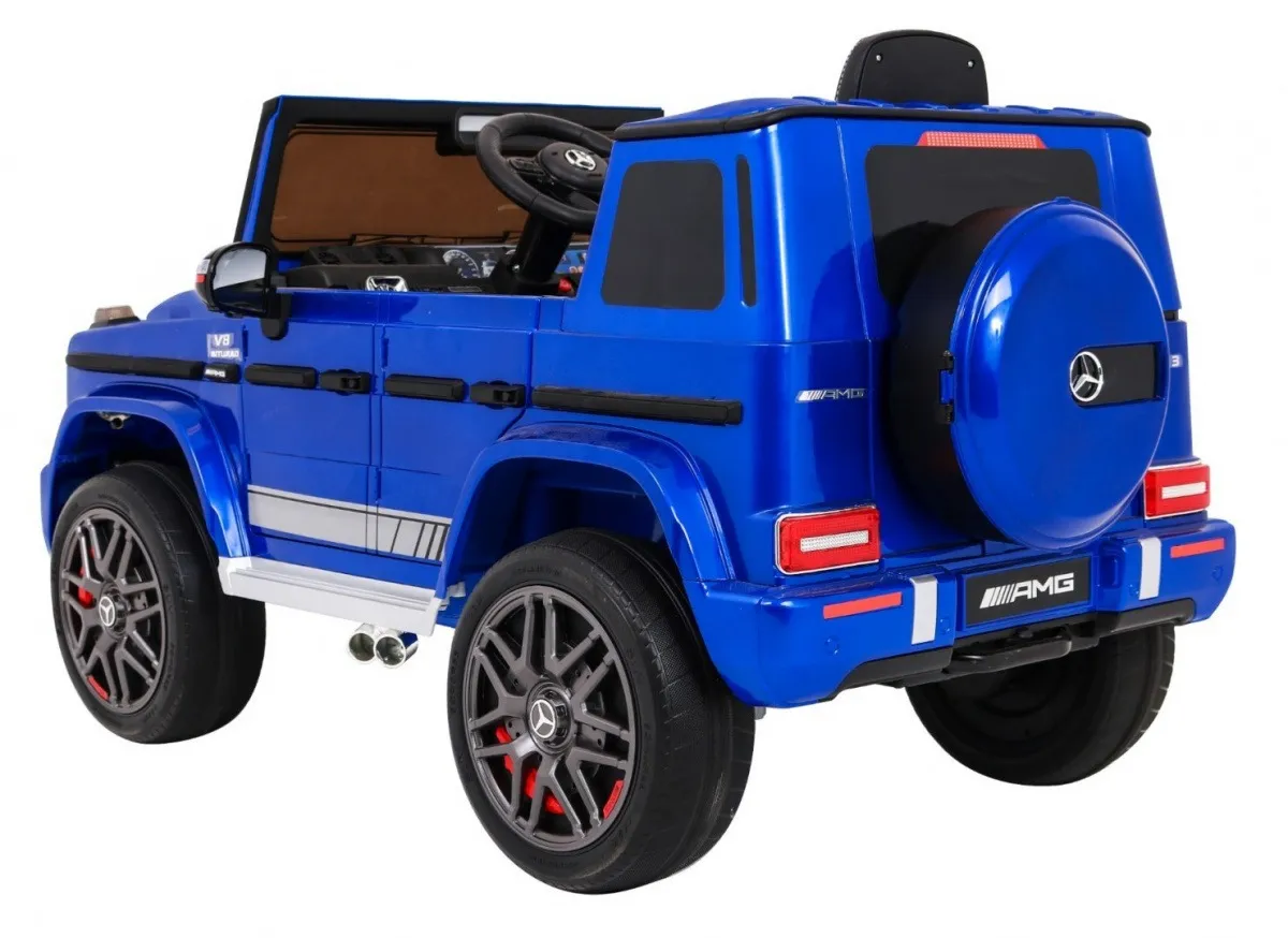 licencirani auto na akumultor mercedes g63 - plavi/lakirani - slika 4