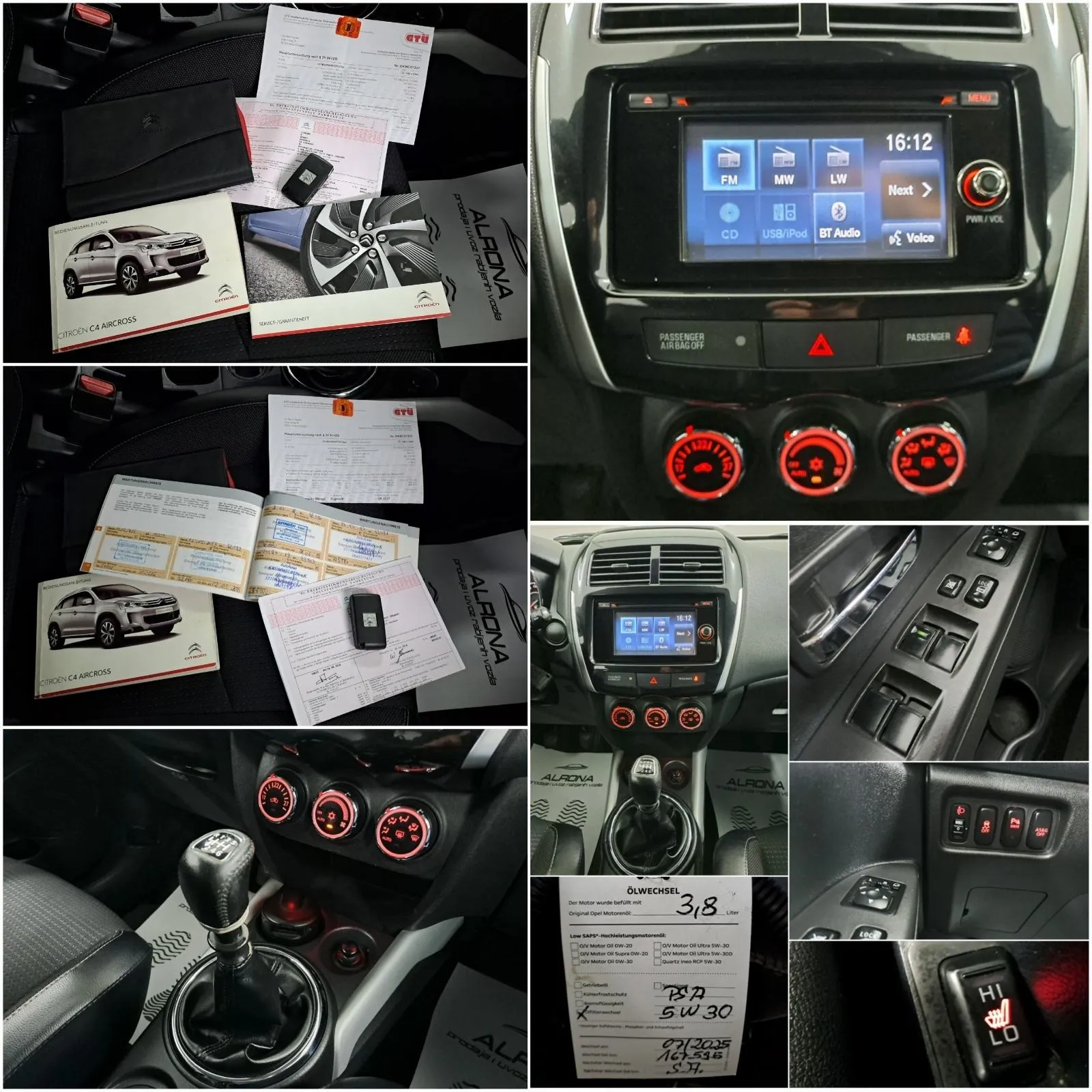 citroën c4 aircross 1.6 hdi *jamstvo* led,kamera,servisna,alu.. - slika 19