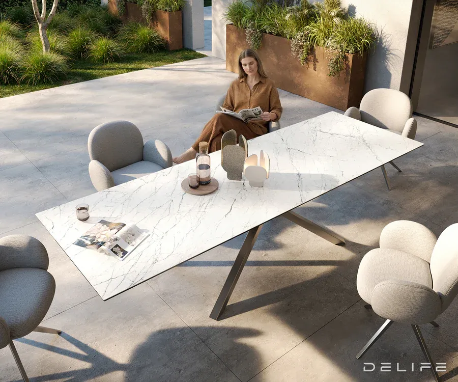 outdoor stol edge 300x100cm, materijal: keramika statuarietto - slika 4