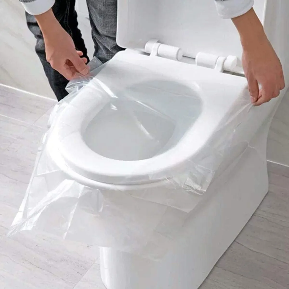(50kom) higijenske jednokratne navlake za wc dasku 50kom - slika 2