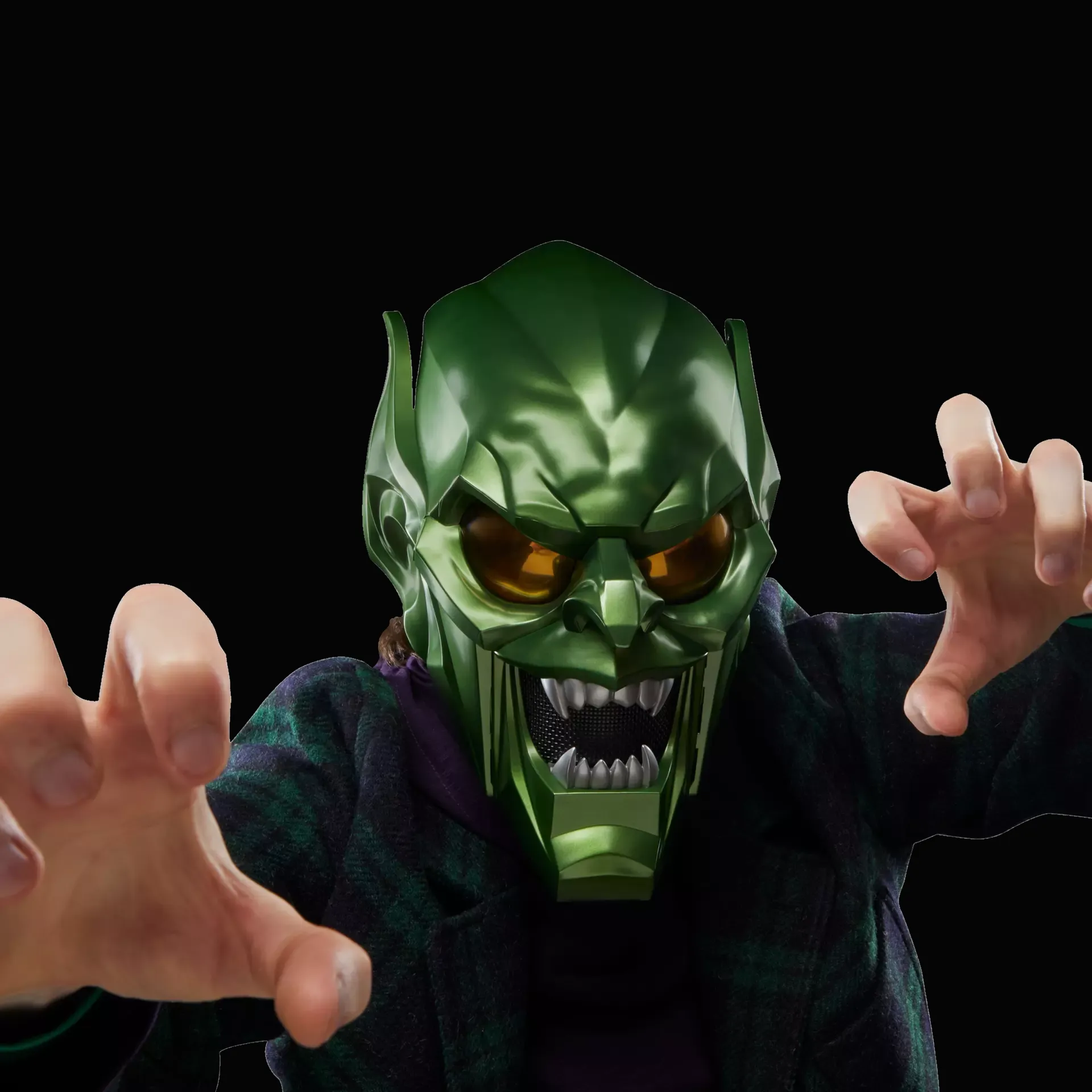 marvel legends series – green goblin premium roleplay helmet - slika 11