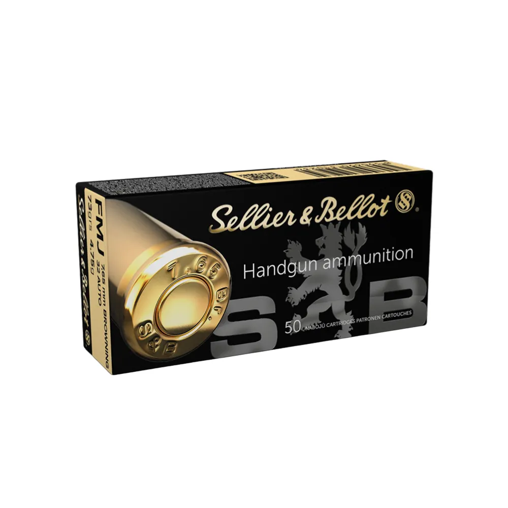 Pištoljsko streljivo S&B FMJ 7,65mm BROWNING 4,75g - Poreč