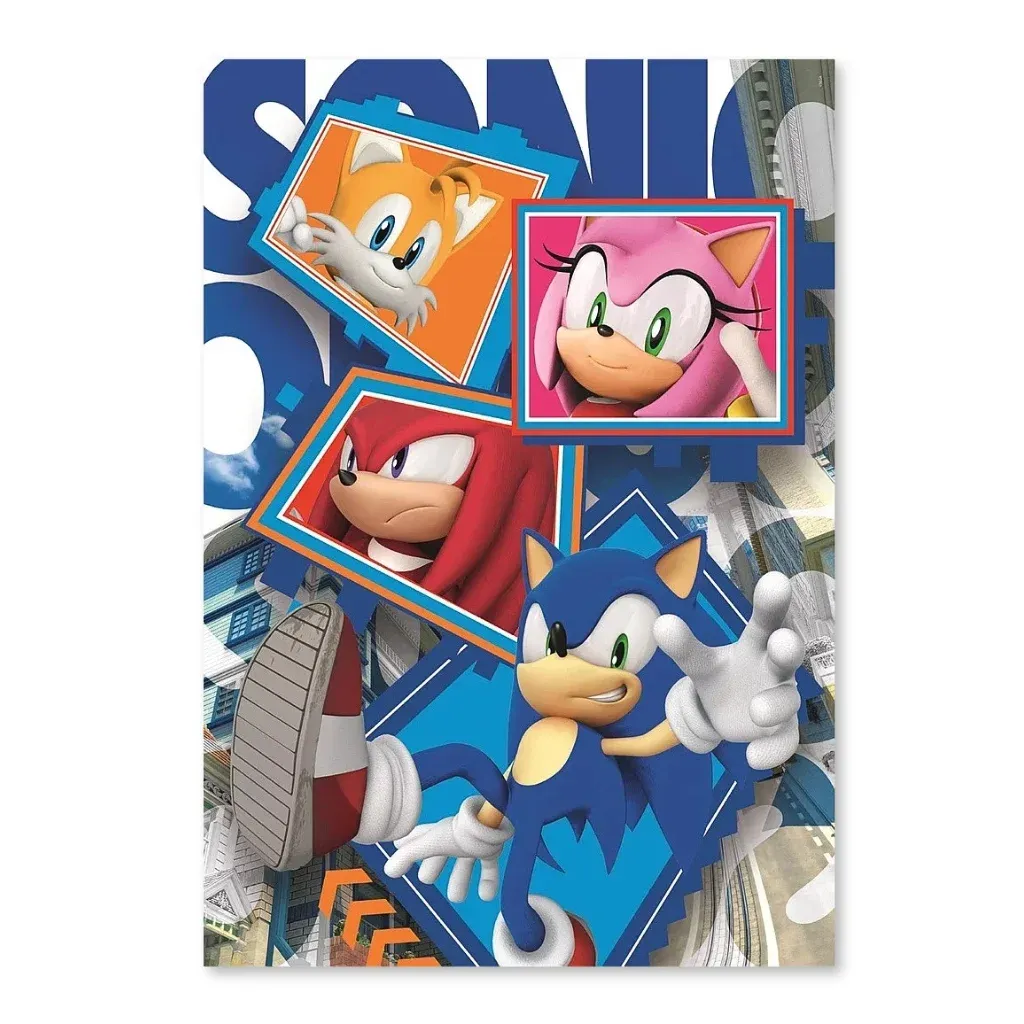sonic the hedgehog puzzle – team, 104pcs - slika 2
