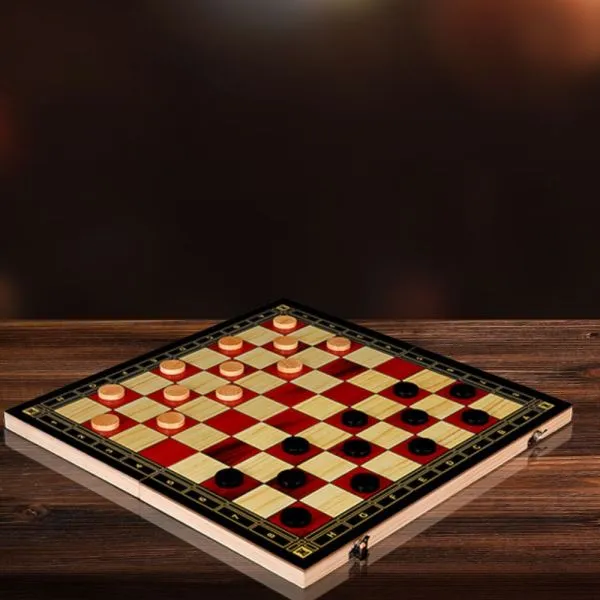 3u1 drvena igraća ploča: šah, dama i backgammon - slika 5